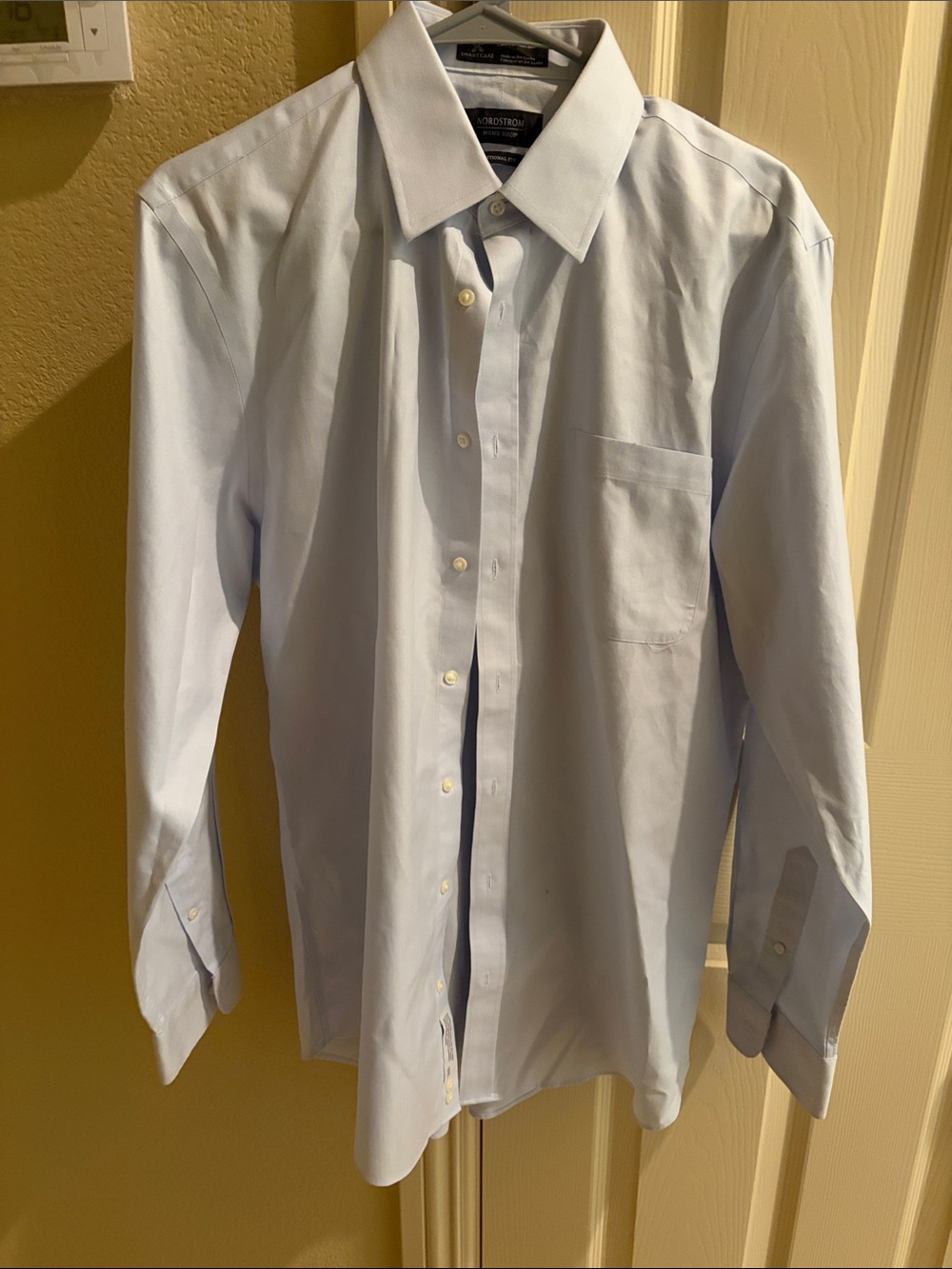 Nordstrom Light Blue Men's Dress Shirt - Point Collar